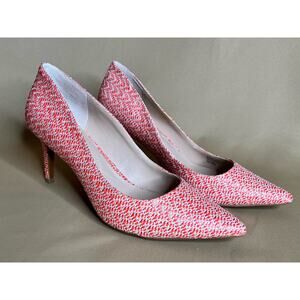 Alfani Jeules Pink Coral Raffia Pumps 10M